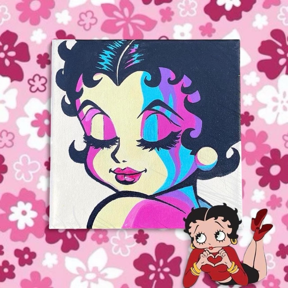 Handmade ‘Betty Pop’ painting for sale by the artist